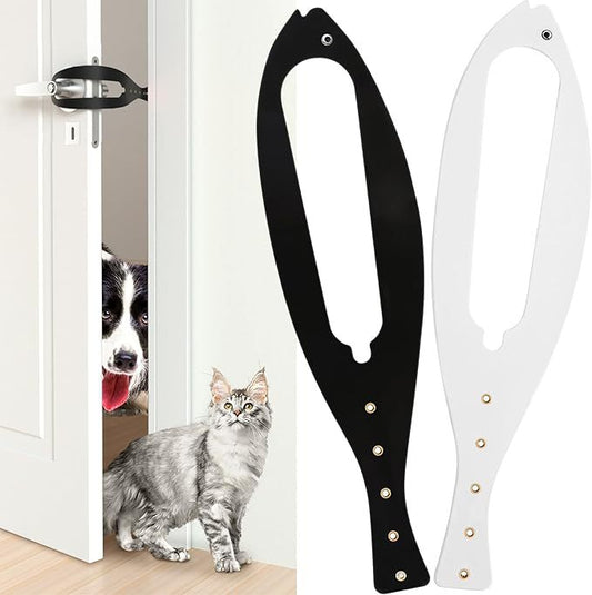 Cat Door Bracket / Pet Barrier Gate Mount — No-Drill Installation with Spring-Loaded Lock